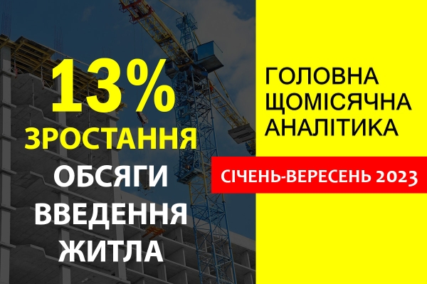 Обсяги введеного в експлуатацію житла в Україні у січні-вересні 2023 року збільшилося на 13% - INFBusiness