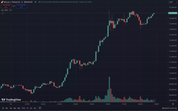 Біткоїн оновив історичний максимум на рівні $75 000 на тлі виборів у США - INFBusiness