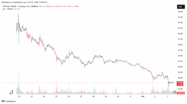 Мем-коїн TRUMP подешевшав на 75% - INFBusiness