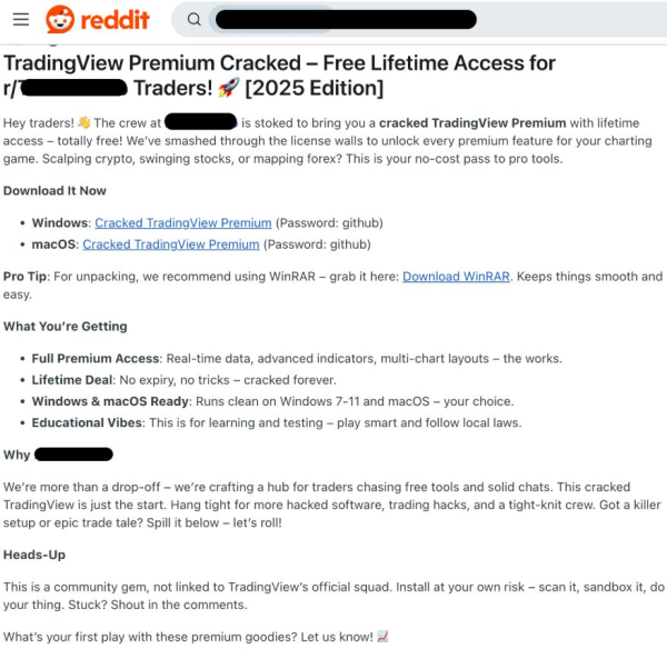 Експерти попередили про заражене ПЗ TradingView Premium - INFBusiness