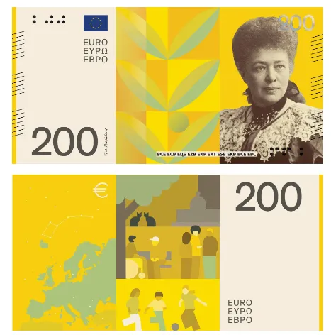 200 євро - Берта фон Зутнер, лауреатка Нобелівської премії миру
