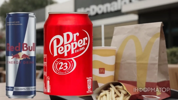 McDonald’s від 17 серпня збагачує своє меню напоями Red Bull та Dr. Pepper, проте це не стосується України.