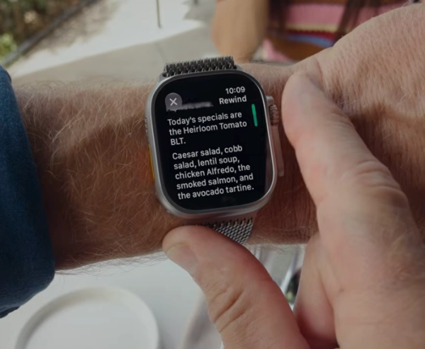 Знімок екрана Apple Watch