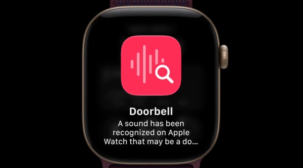 Apple Watch із сповіщенням про сусідні двері.