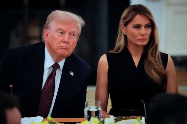 Дональд Трамп та Меланія Трамп на вечері для лідерів у сфері технологій та бізнесу в Білому домі.