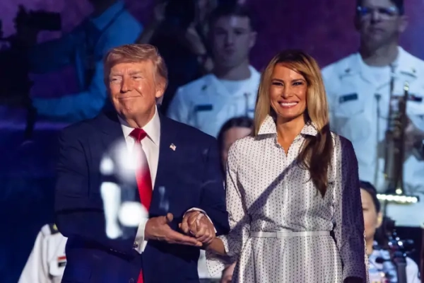 Дональд Трамп та Меланія Трамп на заході "Салют Америці".