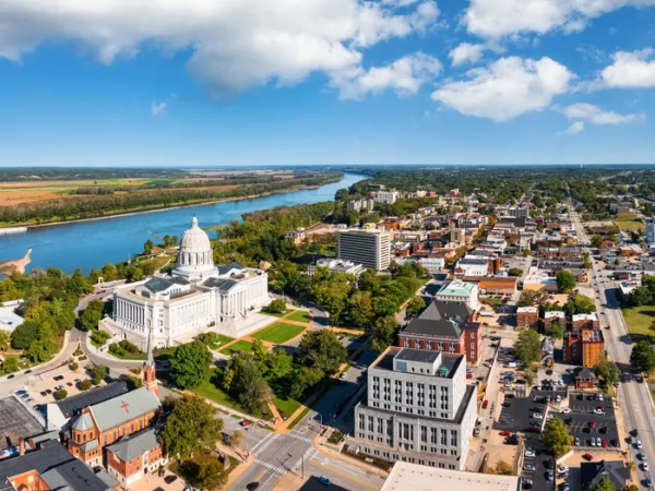 State capitol building in Jefferson City, Missouri.