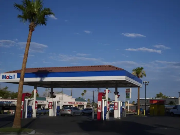A gas station in daylight.