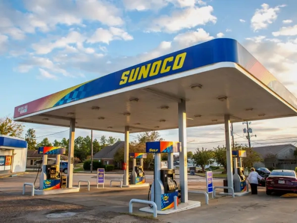 A gas station.