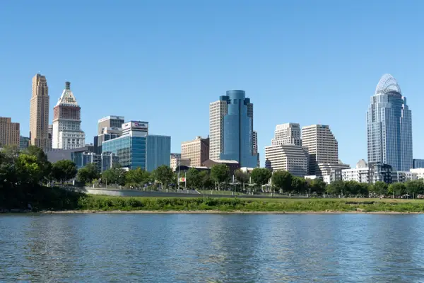 Cincinnati skyline across the Ohio River