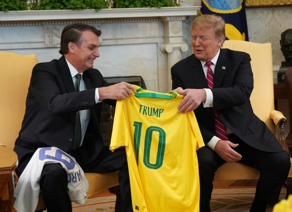 Трамп і Жаїр Болсонару під час зустрічі в Білому домі, травень 2019 року